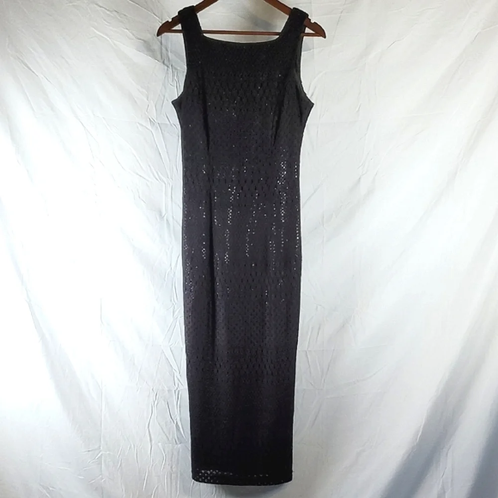 Vintage | Dresses | Vintage 9s Molly Malloy Evening Black Crochet Formal  Dress | Poshmark